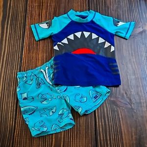 CARTER'S SHARK SWIMSUIT SET
